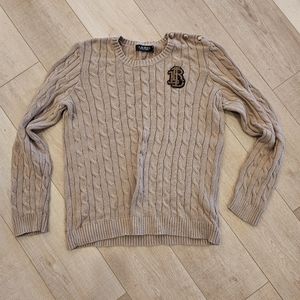 Lauren Ralph Lauren Tan Cable Knit Sweater